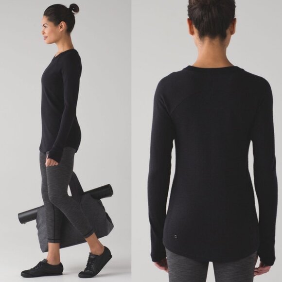 lululemon | Sit In Lotus Sweater Merino Wool Black - Picture 1 of 7